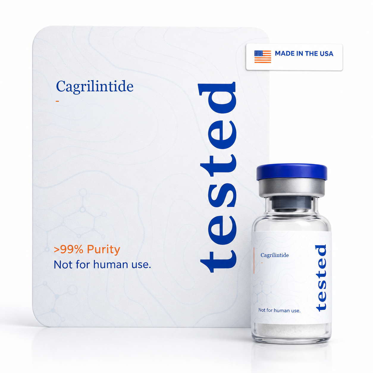 Cagrilintide research peptide vial - high-purity, COA verified