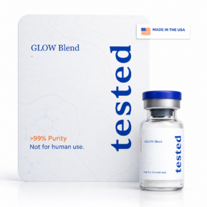 GLOW Blend (BPC/TB4/GHK-CU) research peptide vial - high-purity, COA verified
