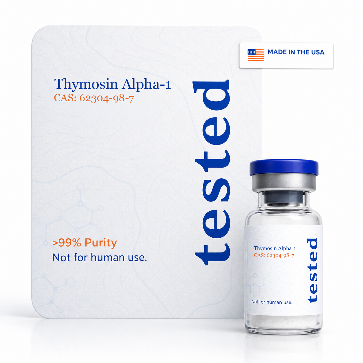Thymosin Alpha 1 TA-1 research peptide vial - high-purity, COA verified
